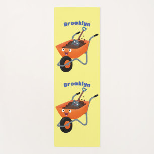 Tapis De Yoga Illustration de la brouette en brouette orange trè
