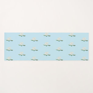 Tapis De Yoga Illustration de la fleur de lotus blanc