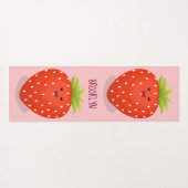 Tapis De Yoga Illustration de la fraise Cute kawaii (Dos (Horizontal))