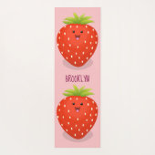 Tapis De Yoga Illustration de la fraise Cute kawaii (Dos)