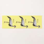 Tapis De Yoga Illustration de la grue Demoiselle (Dos (Horizontal))
