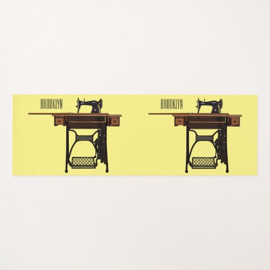 Tapis De Yoga Illustration de la machine à coudre (Devant (Horizontal))