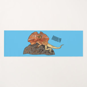 Tapis De Yoga Illustration de lézard à col frisé