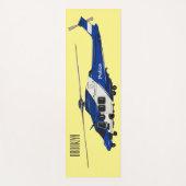 Tapis De Yoga Illustration de l'hélicoptère de police (Devant)