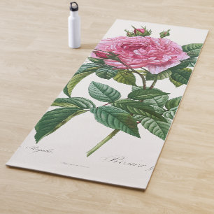 Tapis De Yoga Illustration de l'ornement du Rose vintage