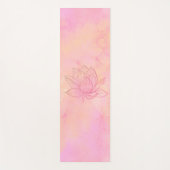 Tapis De Yoga Illustration de lotus élégant rose clair (Devant)