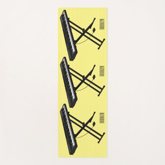 Tapis De Yoga Illustration de piano clavier (Devant)