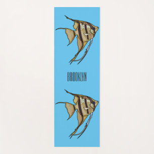 Tapis De Yoga illustration de poisson ange de dessin animé
