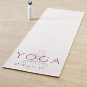 Tapis De Yoga Illustration de professeur de yoga minimaliste en