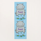 Tapis De Yoga Illustration de saut en hippo mignon (Dos)