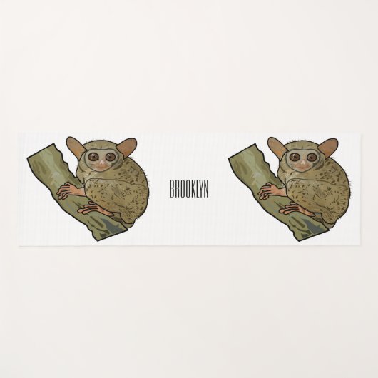 Tapis De Yoga Illustration de Tarsier (Devant (Horizontal))