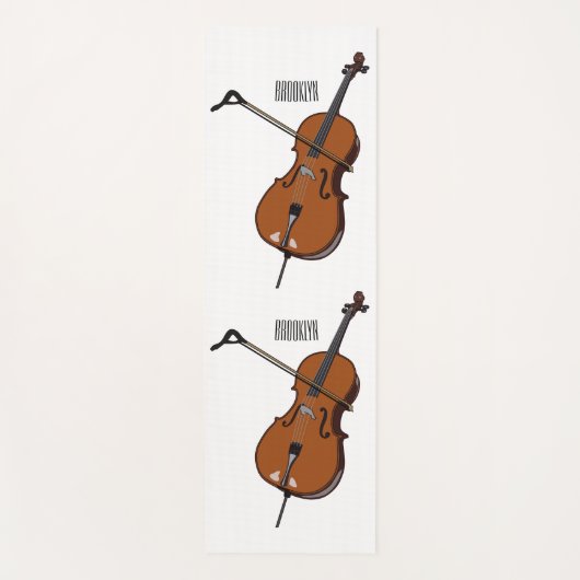 Tapis De Yoga Illustration de violoncelle (Devant)