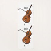 Tapis De Yoga Illustration de violoncelle (Dos)