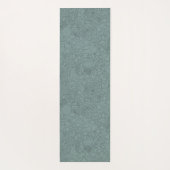 Tapis De Yoga Illustration d'encre d'art florale en Turquoise (Dos)