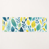Tapis De Yoga Illustration des formes et des couleurs des feuill (Devant (Horizontal))