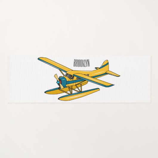 Tapis De Yoga Illustration d'hydravion (Devant (Horizontal))
