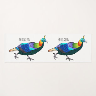 Tapis De Yoga Illustration d'oiseau monal himalayen