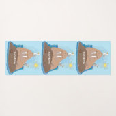 Tapis De Yoga Illustration drôle de morse joyeux (Dos (Horizontal))