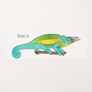 Tapis De Yoga Illustration du caméléon de Jackson