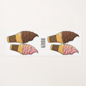 Tapis De Yoga Illustration du cône de crème glacée (Devant (Horizontal))