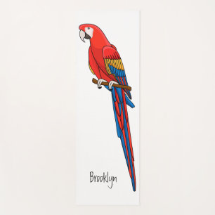 Tapis De Yoga Illustration du perroquet de macaw Scarlet