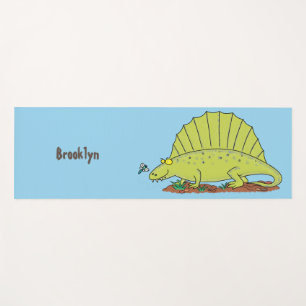 Tapis De Yoga Illustration d'un dimétrodon vert mignon