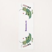 Tapis De Yoga Illustration d'un insecte du cricket vert mou (Devant)