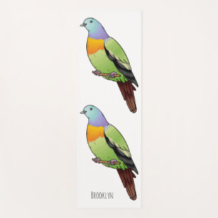 Tapis De Yoga Illustration d'un pigeon à cou rose
