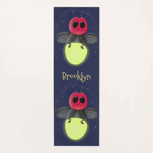 Tapis De Yoga Illustration d'une luciole à éclair mignon (Devant)
