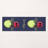 Tapis De Yoga Illustration d'une luciole à éclair mignon (Devant (Horizontal))