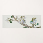 Tapis De Yoga Illustration Fleurs vintages (Devant (Horizontal))