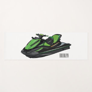 Tapis De Yoga Illustration Jet ski