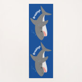 Tapis De Yoga Illustration joyeuse du grand requin blanc (Devant)