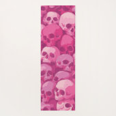 Tapis De Yoga Illustration Pop Art à motif de crâne rose (Dos)