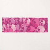 Tapis De Yoga Illustration Pop Art à motif de crâne rose (Devant (Horizontal))