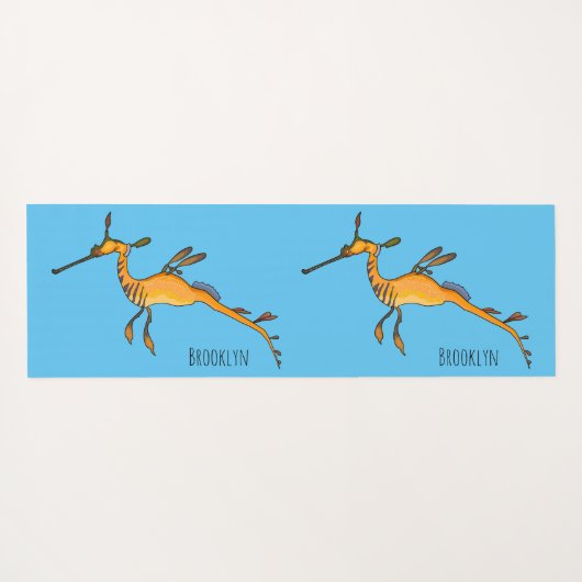 Tapis De Yoga Illustration Weedy seadragon (Dos (Horizontal))