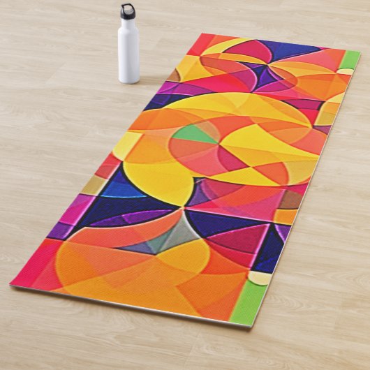 Tapis De Yoga Image Abstraite de symétrie dynamique (En situation)