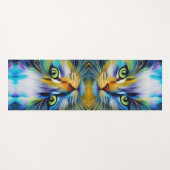 Tapis De Yoga Image miroir d'un chaton siamois coloré (Devant (Horizontal))