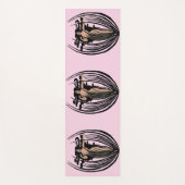 Tapis De Yoga Imaginaire déesse femme Fleur noire rose (Devant)