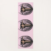 Tapis De Yoga Imaginaire déesse femme Fleur noire rose (Dos)