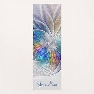 Tapis De Yoga Imaginaire floral, nom abstrait coloré d'art de