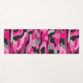 Tapis De Yoga Impression Abstraite rose et noire (Devant (Horizontal))