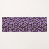 Tapis De Yoga Impression Animale Tachetée Motif Léopard Violet (Devant (Horizontal))