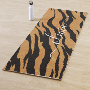 Tapis De Yoga Impression d'animal, Nom personnalisé Tigre
