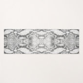 Tapis De Yoga Impression de peau de serpent blanc (Devant (Horizontal))