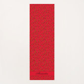 Tapis De Yoga Impression de poivre rouge et noir réversible (Devant)
