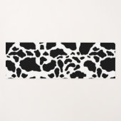 Tapis De Yoga Impression de vache noire et blanche (Devant (Horizontal))