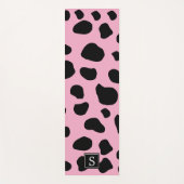 Tapis De Yoga Impression de vache, Spots de vache, Vache rose, M (Devant)