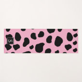 Tapis De Yoga Impression de vache, Spots de vache, Vache rose, M (Devant (Horizontal))