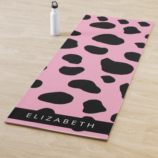 Tapis De Yoga Impression De Vache, Spots De Vache, Vache Rose, V (En situation)